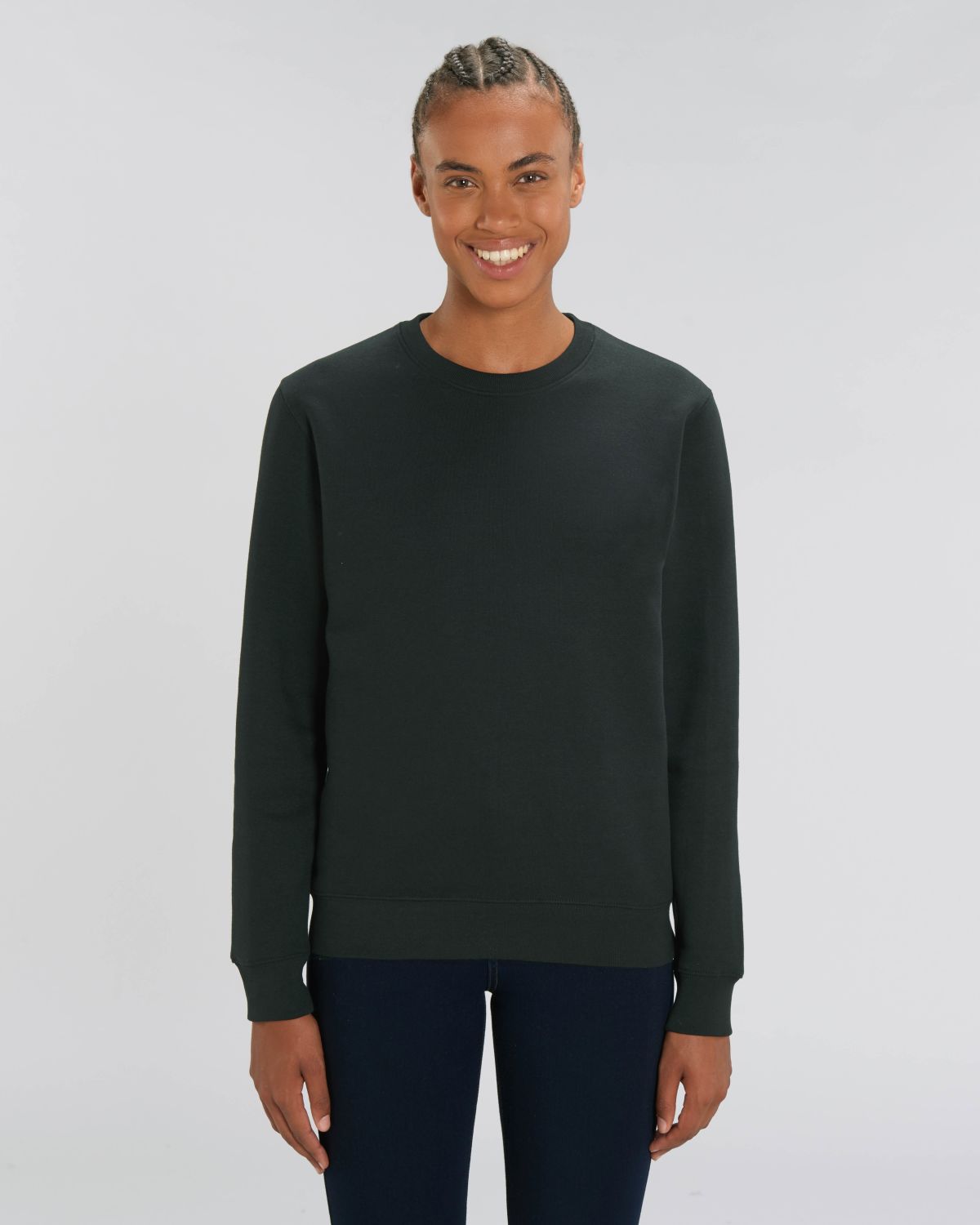 Sweat premium col rond unisexe en coton bio à personnaliser - 1